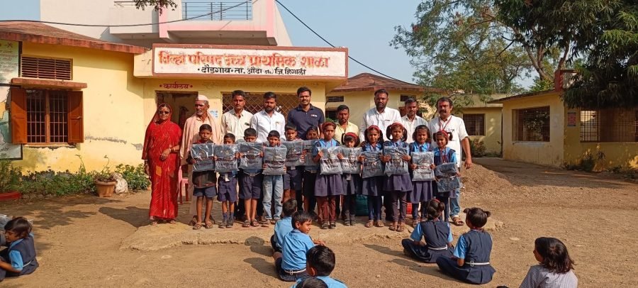 Jacket Distribution, Rural Marathi School, December 2024