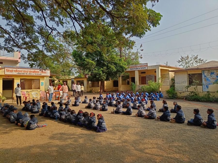 Jacket Distribution, Rural Marathi School, December 2024