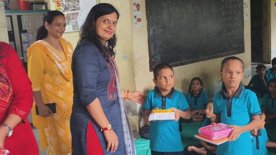 Notebook and Lunchbox Distribution, Alva Prathmik School, July 2025