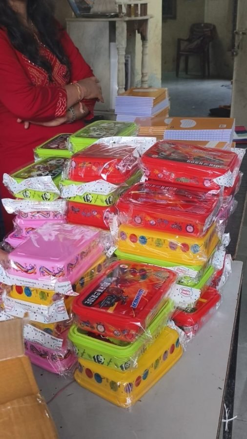 Notebook and Lunchbox Distribution, Alva Prathmik School, July 2025