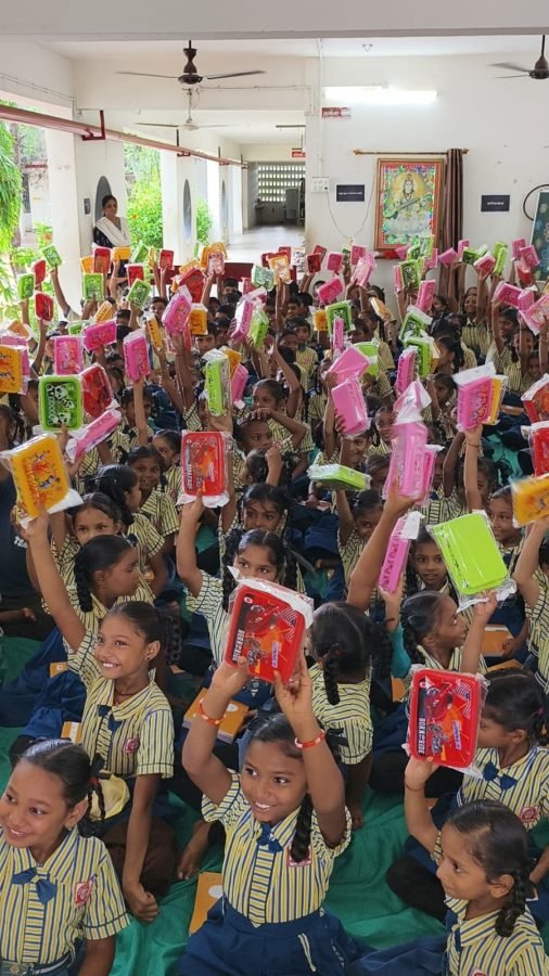Notebook and Lunchbox Distribution, Alva Prathmik School, July 2025