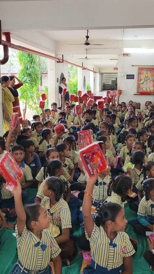 Notebook and Lunchbox Distribution, Alva Prathmik School, July 2025