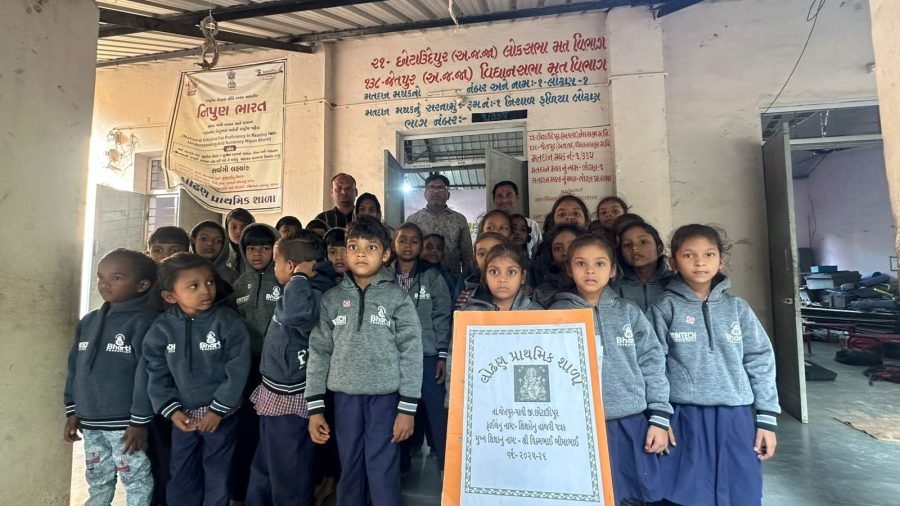 Jacket Distribution, Jalaram and Adarsh Prathmik School, Lodhan Borgha Sihod, November 2025