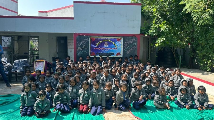 Jacket Distribution, Jalaram and Adarsh Prathmik School, Lodhan Borgha Sihod, November 2025