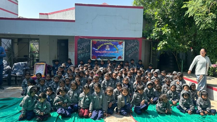 Jacket Distribution, Jalaram and Adarsh Prathmik School, Lodhan Borgha Sihod, November 2025