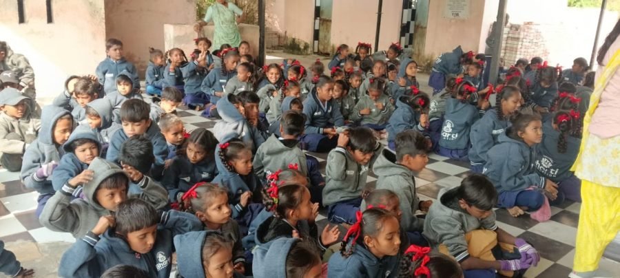 Jacket Distribution, Pinglaj Prathmik School, Mahemdabad, November 2025
