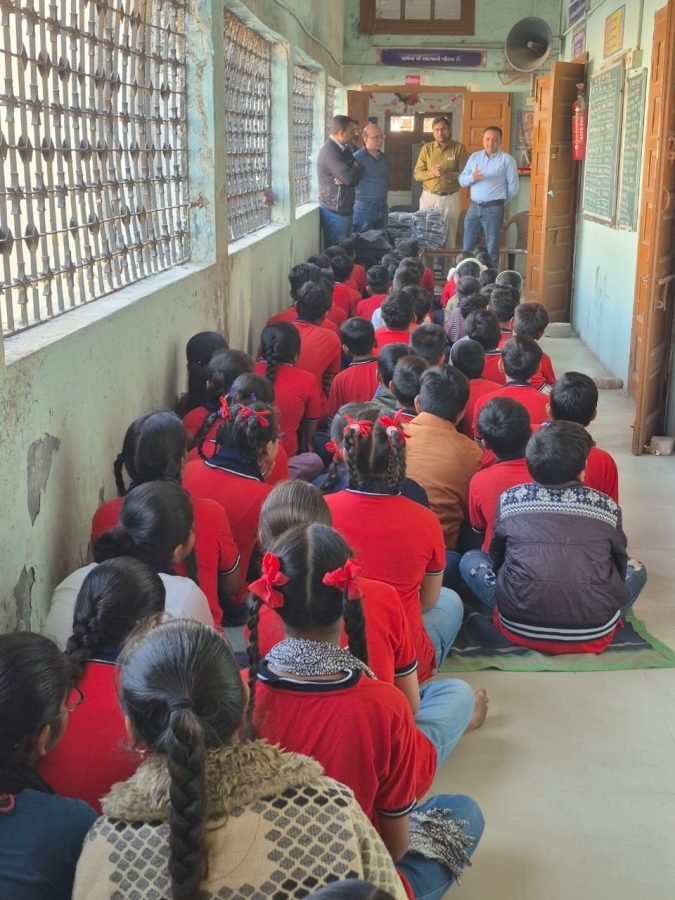 Jacket Distribution, Rajpur Gujarati School, Ahmedabad, November 2025