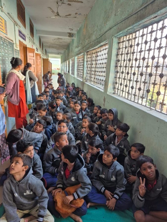 Jacket Distribution, Rajpur Gujarati School, Ahmedabad, November 2025