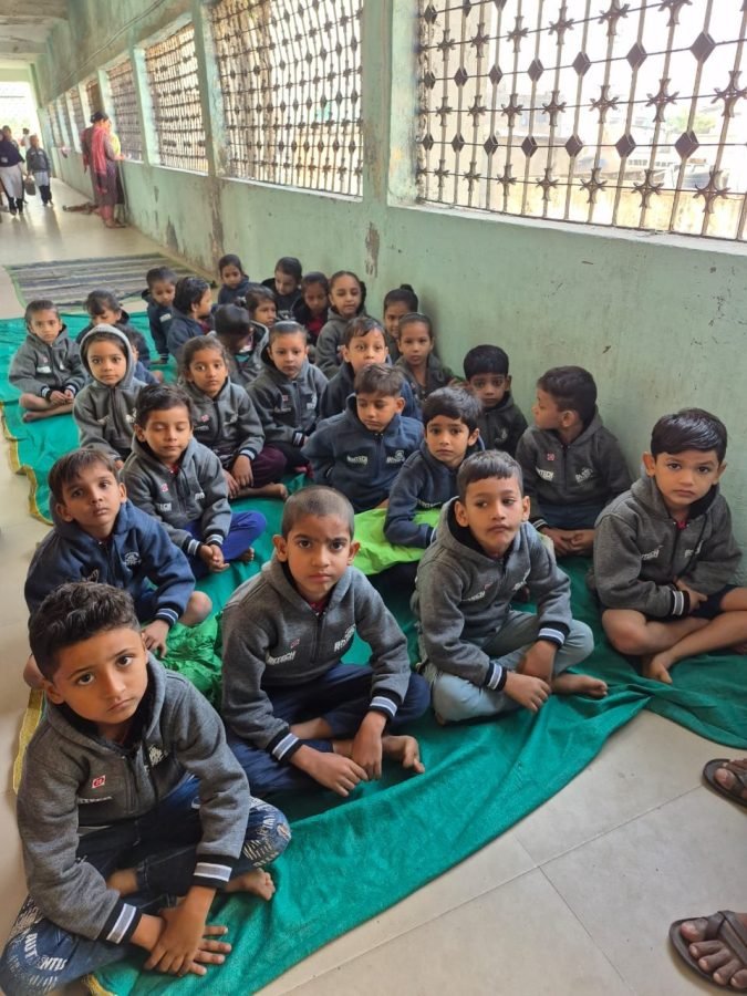 Jacket Distribution, Rajpur Gujarati School, Ahmedabad, November 2025