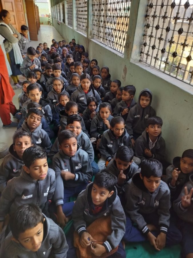 Jacket Distribution, Rajpur Gujarati School, Ahmedabad, November 2025