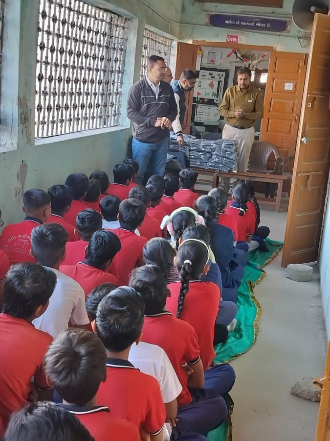 Jacket Distribution, Rajpur Gujarati School, Ahmedabad, November 2025