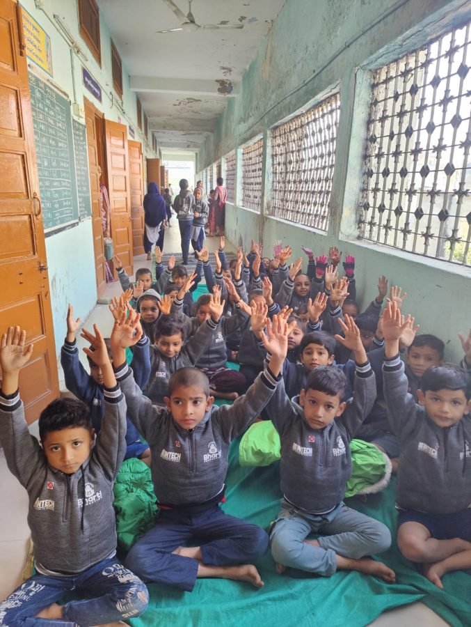 Jacket Distribution, Rajpur Gujarati School, Ahmedabad, November 2025