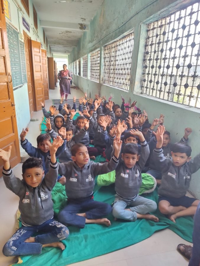 Jacket Distribution, Rajpur Gujarati School, Ahmedabad, November 2025