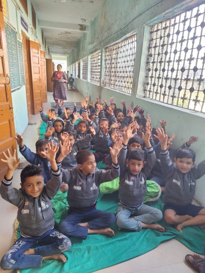 Jacket Distribution, Rajpur Gujarati School, Ahmedabad, November 2025