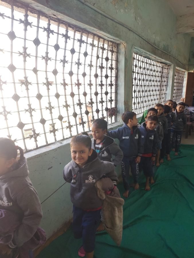 Jacket Distribution, Rajpur Gujarati School, Ahmedabad, November 2025