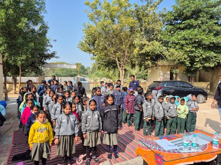 Jacket Distribution, Jaspura Prathmik School, Detroj, January 2026